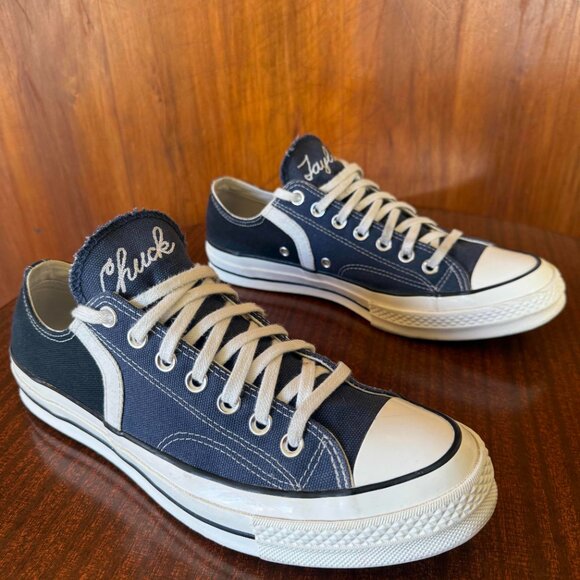 Converse Chuck 70 Low Archival Stripes - Navy - A07443C - Mens 9.5 - Womens 11.5 - Picture 8 of 10